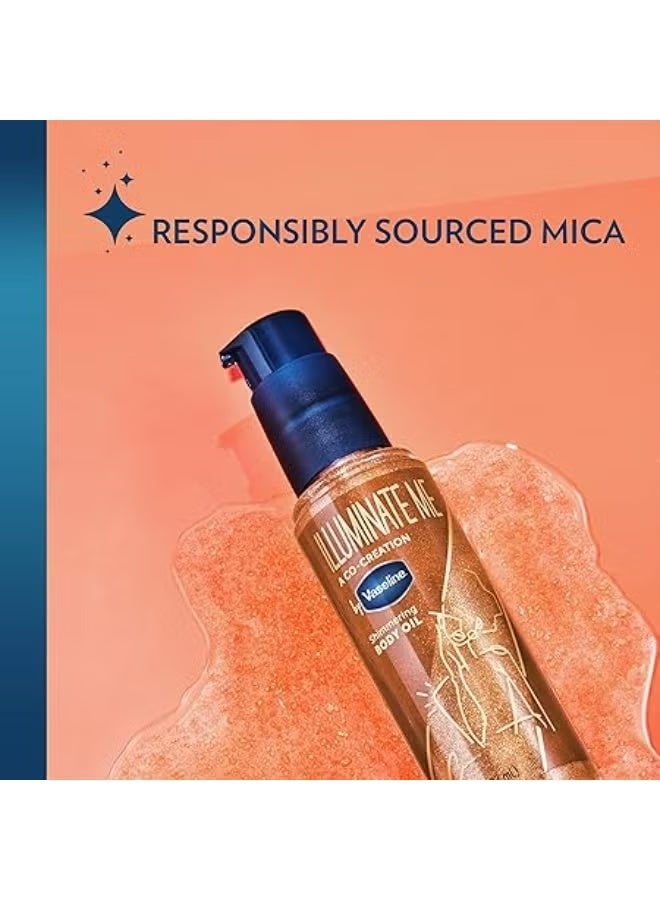 فازلين زيت الجسم اللامع "إلومينيت مي" مصمم خصيصًا للبشرة الغنية بالميلانين، يمنح البشرة إشراقة ولمسة نهائية لامعة لبشرة متألقة 97 مل - Image 2